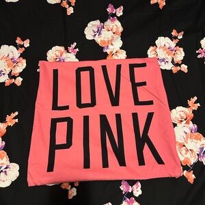 PINK Victoria's Secret Coral Pillow Cover